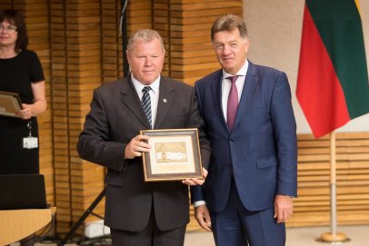 Anykščių rajono savivaldybei – padėka už svarbų savivaldybės indėlį įgyvendinant energinio...