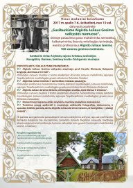 Kviečia dalyvauti popietėje „Susiburkime Algirdo Juliaus Greimo vaikystės namuose“