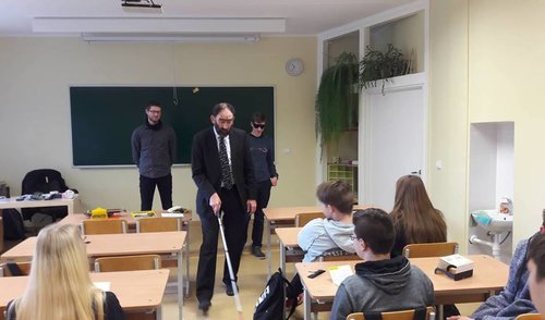 Lietuvos aklųjų ir silpnaregių sąjungos dienos Anykščių mokyklose