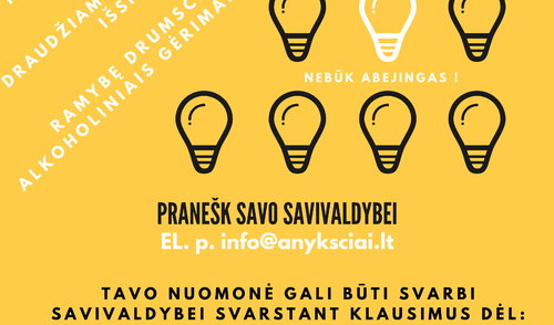 Pažeidimai drumsčia ramybę - pareikšk nuomonę!