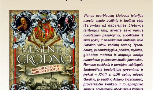 Jurgos Žąsinaitės knygos "Memento Grodno: dingusi Lietuvos Gardino istorija" pristatymas
