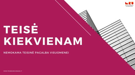 Nemokamos teisinės pagalbos teikimas visuomenei Mykolo Romerio universiteto teisės mokykloje