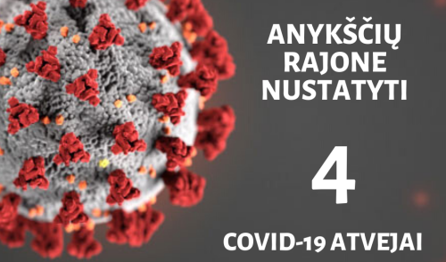 ANYKŠČIŲ RAJONE NUSTATYTI JAU 4 COVID-19 ATVEJAI