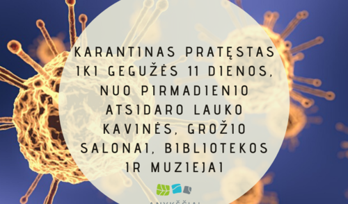 Karantinas pratęstas iki gegužės 11 dienos, nuo pirmadienio atsidaro lauko kavinės, grožio...