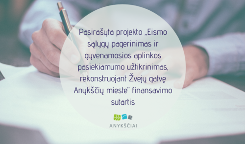 Pasirašyta finansavimo sutartis