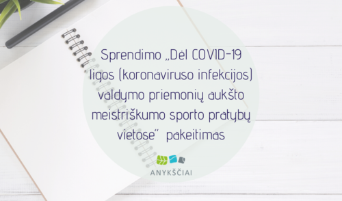Sprendimo „Dėl COVID-19 ligos (koronaviruso infekcijos) valdymo priemonių aukšto meistriškumo...