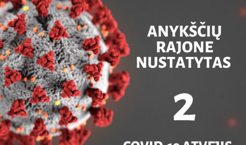 Anykščių rajone nustatytas 2-asis COVID-19 atvejis