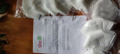 Socialiniams darbuotojams - SBA įmonių grupės dovanoti respiratoriai