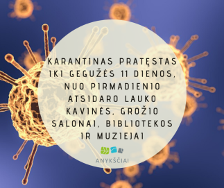 Karantinas pratęstas iki gegužės 11 dienos, nuo pirmadienio atsidaro lauko kavinės, grožio...