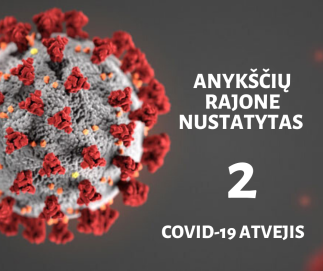 Anykščių rajone nustatytas 2-asis COVID-19 atvejis