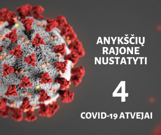 ANYKŠČIŲ RAJONE NUSTATYTI JAU 4 COVID-19 ATVEJAI