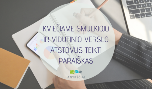KVIEČIAME SMULKIOJO IR VIDUTINIO VERSLO ATSTOVUS TEIKTI PARAIŠKAS IKI SPALIO 30 D.