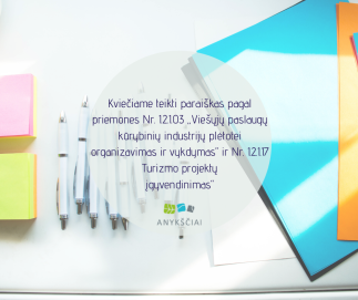 Kviečiame teikti paraiškas pagal priemones Nr. 1.2.1.03 „Viešųjų paslaugų kūrybinių industrijų...