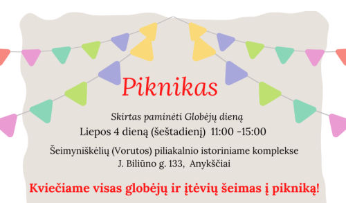 Anykščių rajono šeimos ir vaiko gerovės centro Globos centras kviečia į pikniką!