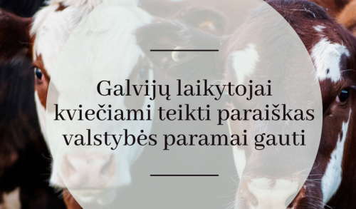 Galvijų laikytojai kviečiami teikti paraiškas valstybės paramai gauti