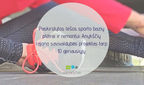 Paskirstytos lėšos sporto bazių plėtrai ir remontui: Anykščių rajono savivaldybės projektas tarp...