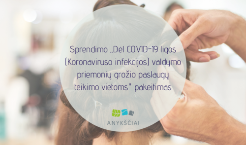 Sprendimo „Dėl COVID-19 ligos (Koronaviruso infekcijos) valdymo priemonių grožio paslaugų teikimo...