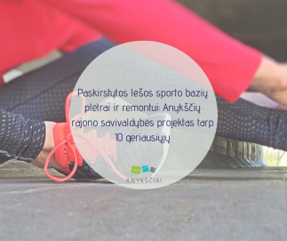 Paskirstytos lėšos sporto bazių plėtrai ir remontui: Anykščių rajono savivaldybės projektas tarp...