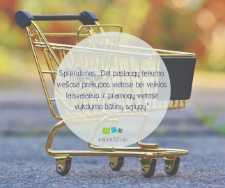 Sprendimas „Dėl paslaugų teikimo, viešose prekybos vietose bei veiklos laisvalaikio ir pramogų...