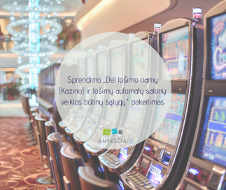 Sprendimo „Dėl lošimo namų (Kazino) ir lošimų automatų salonų veiklos būtinų sąlygų" pakeitimas