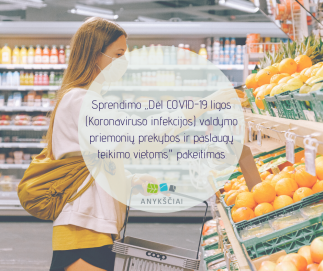 Sprendimo „Dėl COVID-19 ligos (Koronaviruso infekcijos) valdymo priemonių prekybos ir paslaugų...