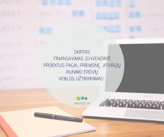 SKIRTAS FINANSAVIMAS ĮGYVENDINTI PROJEKTUS PAGAL PRIEMONĘ ,,ATVIRŲJŲ JAUNIMO ERDVIŲ VEIKLOS...
