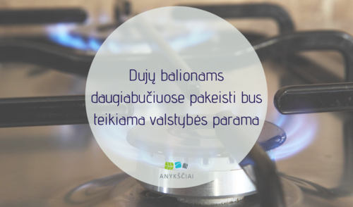 Dujų balionams daugiabučiuose pakeisti bus teikiama valstybės parama
