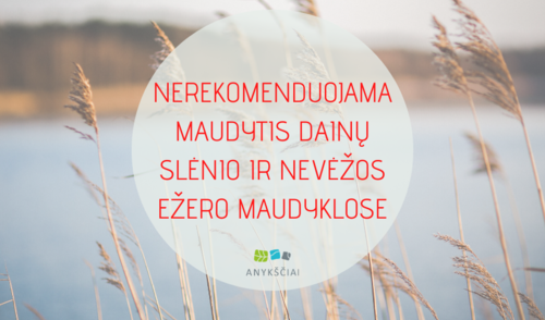 NEREKOMENDUOJAMA MAUDYTIS DAINŲ SLĖNIO IR NEVĖŽOS EŽERO MAUDYKLOSE