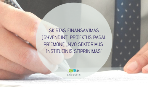 SKIRTAS FINANSAVIMAS ĮGYVENDINTI PROJEKTUS PAGAL PRIEMONĘ NR. 2.1.2.09 „NVO SEKTORIAUS...