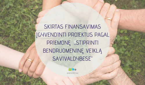 SKIRTAS FINANSAVIMAS ĮGYVENDINTI PROJEKTUS PAGAL PRIEMONĘ 1.1.5 ,,STIPRINTI BENDRUOMENINĘ VEIKLĄ...