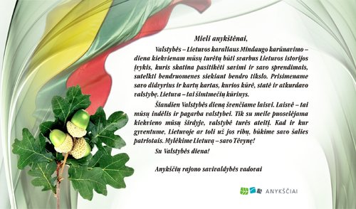Sveikiname Valstybės dienos proga