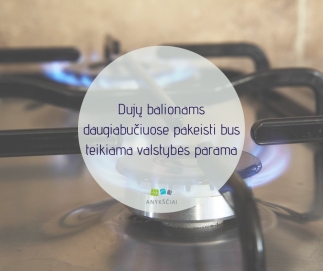 Dujų balionams daugiabučiuose pakeisti bus teikiama valstybės parama