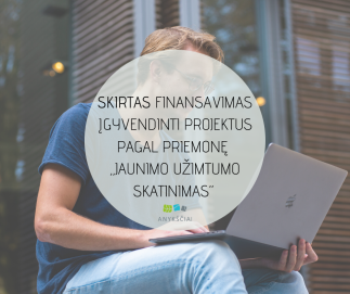 SKIRTAS FINANSAVIMAS ĮGYVENDINTI PROJEKTUS PAGAL PRIEMONĘ ,, JAUNIMO UŽIMTUMO SKATINIMAS”