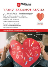 Vaikų paramos akcija „Mažoj širdelėj – didelės idėjos“
