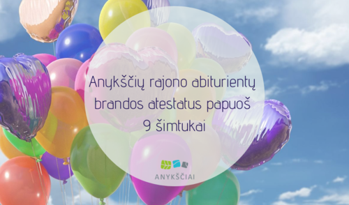 Anykščių rajono abiturientų brandos atestatus papuoš 9 šimtukai