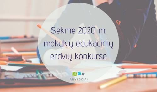 Sėkmė 2020 m. mokyklų edukacinių erdvių konkurse