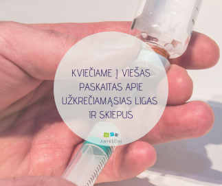 KVIEČIAME Į VIEŠAS PASKAITAS APIE UŽKREČIAMĄSIAS LIGAS IR SKIEPUS