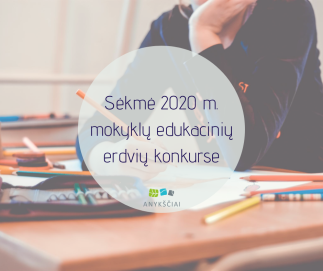Sėkmė 2020 m. mokyklų edukacinių erdvių konkurse