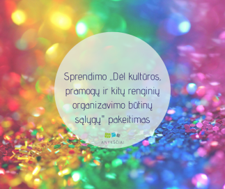 Sprendimo „Dėl kultūros, pramogų ir kitų renginių organizavimo būtinų sąlygų" pakeitimas