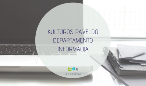 Kultūros paveldo departamento informacija