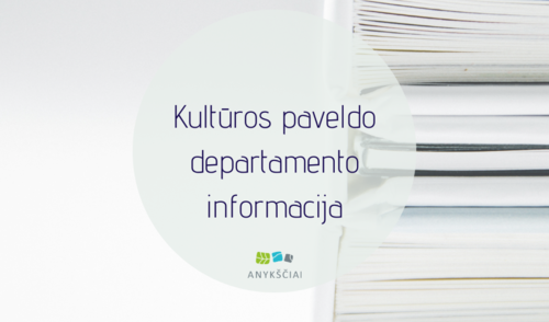 Kultūros paveldo departamento informacija