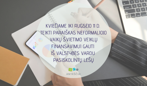 KVIEČIAME IKI 2020 M. RUGSĖJO 11 D. TEIKTI PARAIŠKAS NEFORMALIOJO VAIKŲ ŠVIETIMO VEIKLŲ...