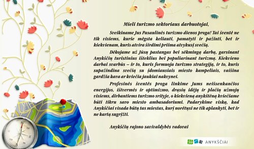 Sveikiname Pasaulinės turizmo dienos proga