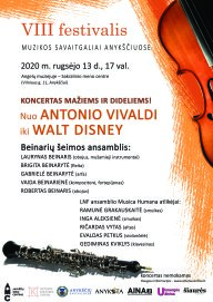 VIII festivalio "Muzikos savaitgaliai Anykščiuose" koncertas „Nuo Antonio Vivaldi iki...