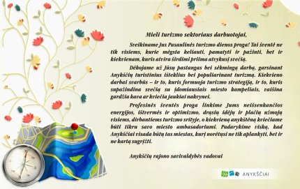 Sveikiname Pasaulinės turizmo dienos proga