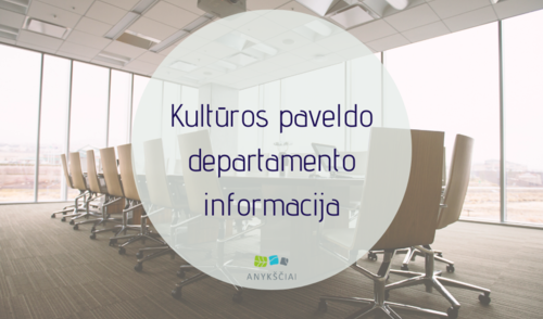 Kultūros paveldo departamento informacija