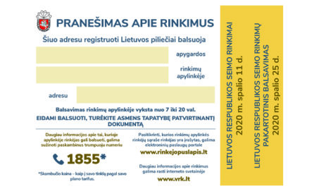 Pagrindinis dokumentas einant į rinkimus – asmens tapatybės dokumentas