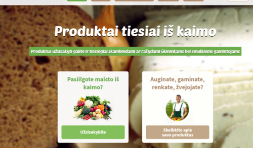 „Kaimas į namus“ – galimybė nusipirkti norimą produktą tiesiai iš ūkio