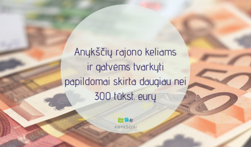 Anykščių rajono keliams ir gatvėms tvarkyti papildomai skirta daugiau nei 300 tūkst. eurų