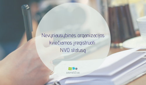 Nevyriausybinės organizacijos kviečiamos įregistruoti NVO statusą